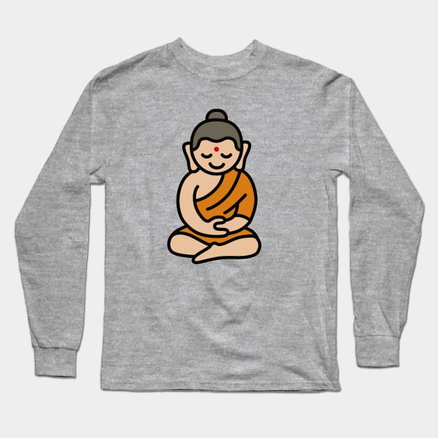 Buddha Cartoon Long Sleeve T-Shirt by LaundryFactory